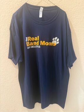 Gildan Navy Crew Neck T-Shirt with Printed Tag